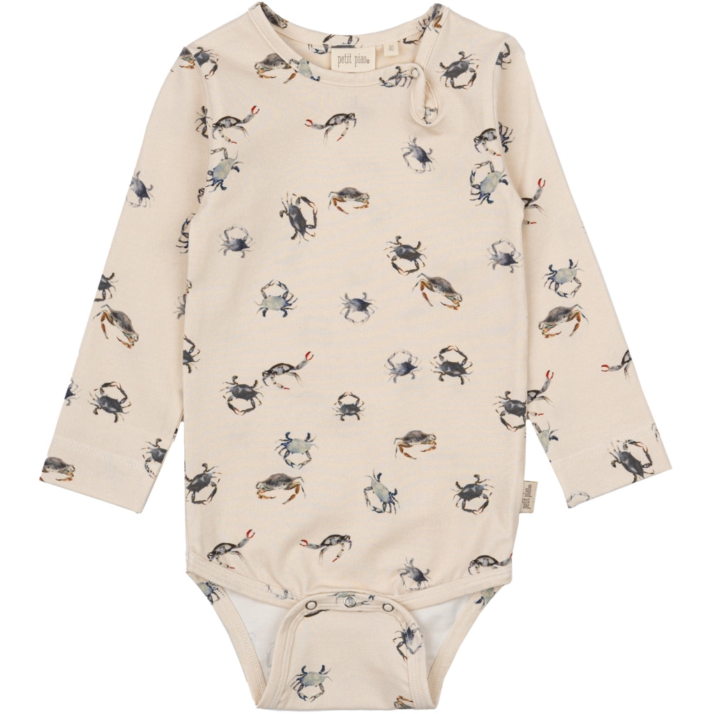 PETIT PIAO Body L/S Printed Bodystockings Sea