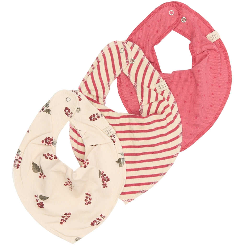 PETIT PIAO Bib Modal 3 pack Bibs Berry