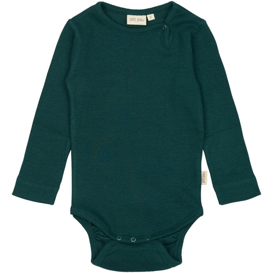 PETIT PIAO Body L/S Modal Bodystockings Dark Sea