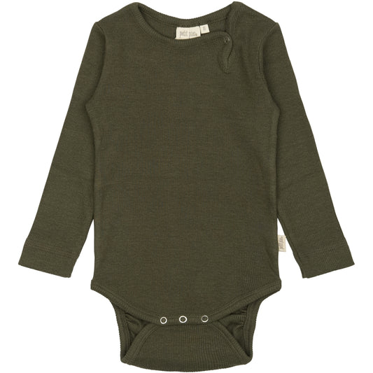PETIT PIAO Body L/S Modal Bodystockings Green Leaf