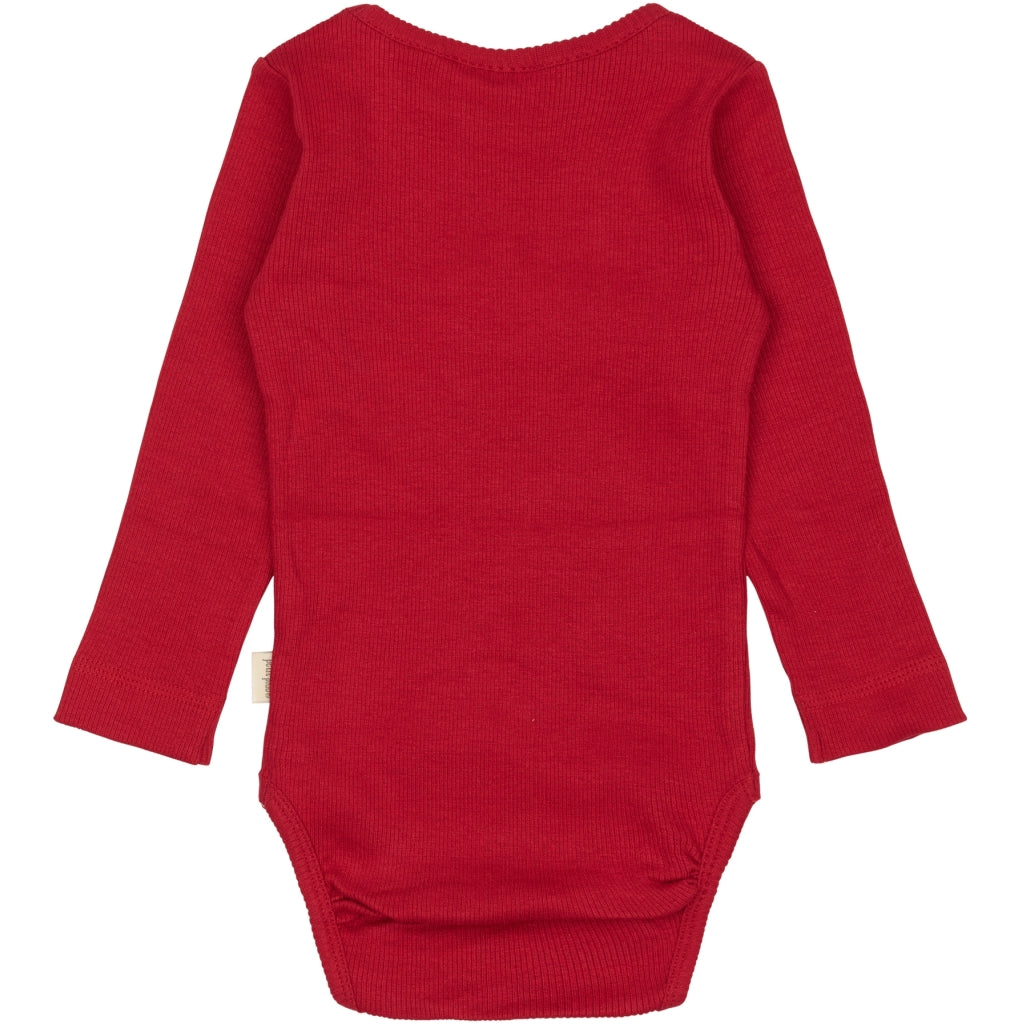 PETIT PIAO Body L/S Modal Bodystockings Jet Red