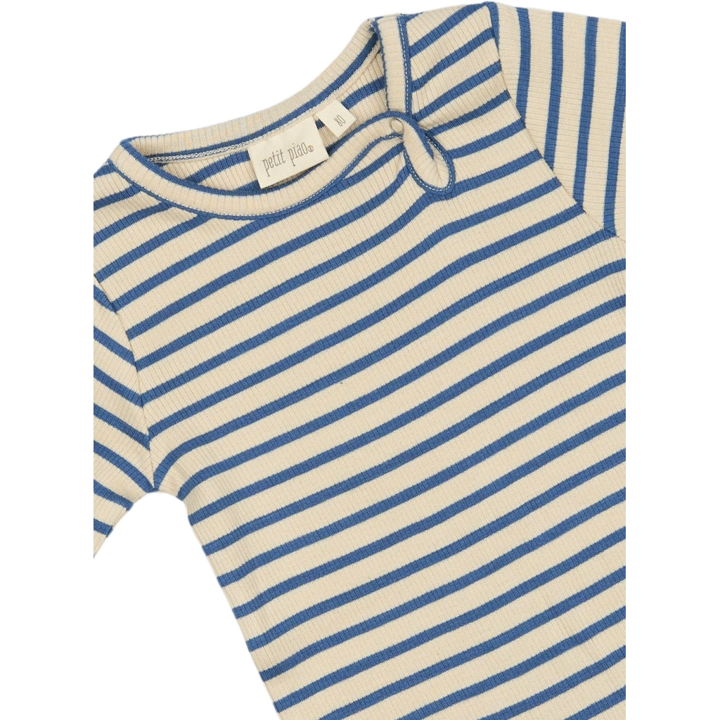PETIT PIAO Body L/S Modal Striped Bodystockings True navy/off white
