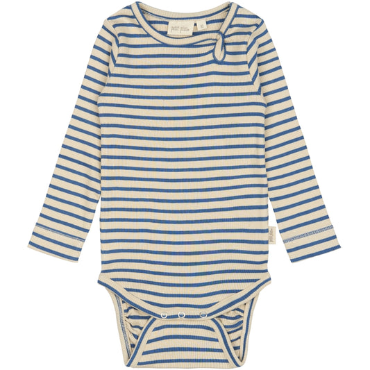 PETIT PIAO Body L/S Modal Striped Bodystockings True navy/off white