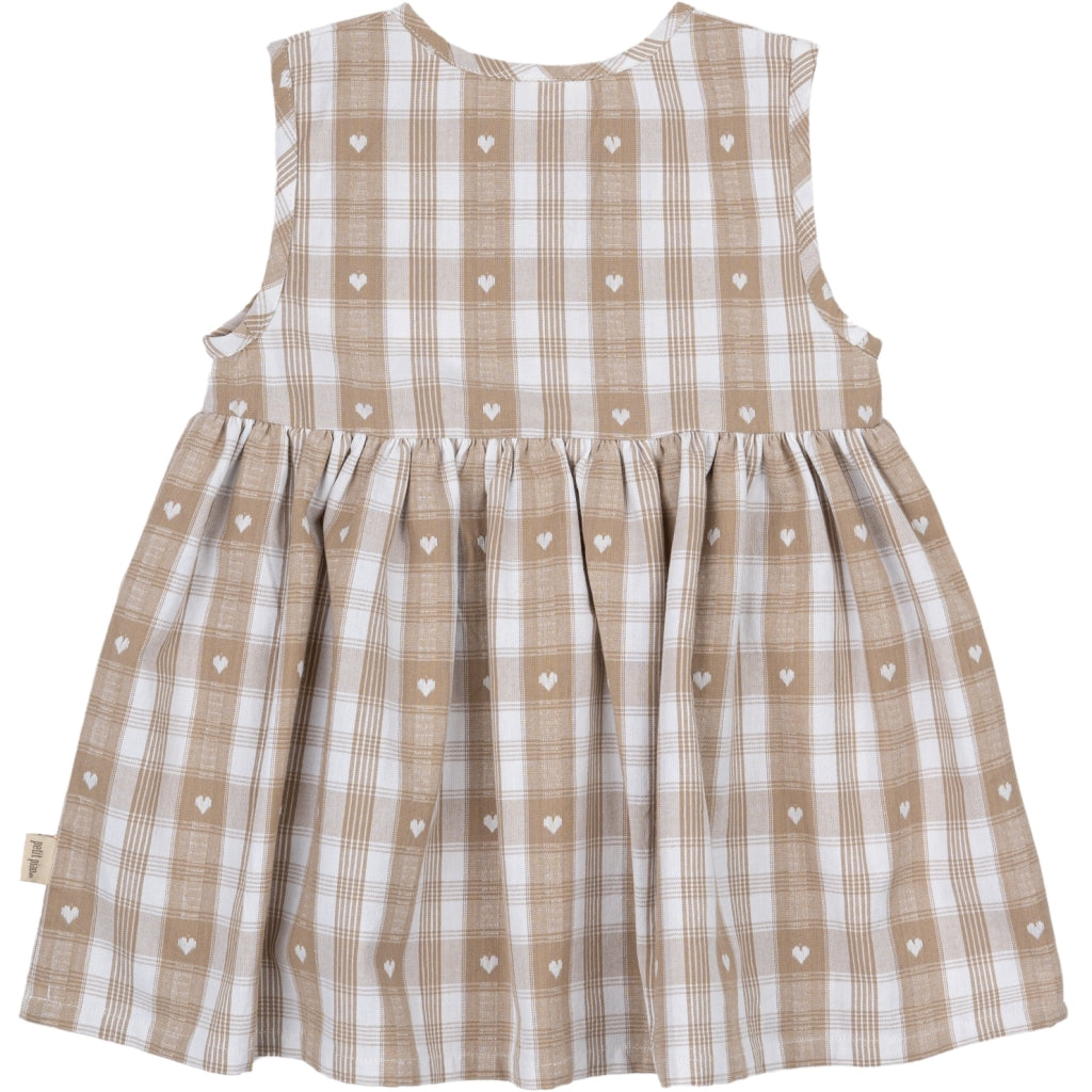 PETIT PIAO Dress S/L Woven Dress Off white heart