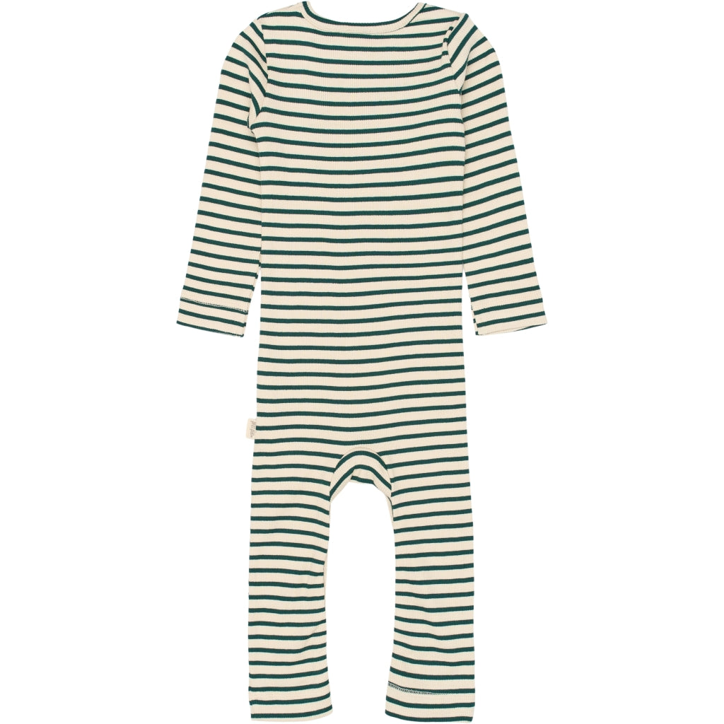 PETIT PIAO Jumpsuit L/S Modal Striped Jumpsuit Dark Sea/off white