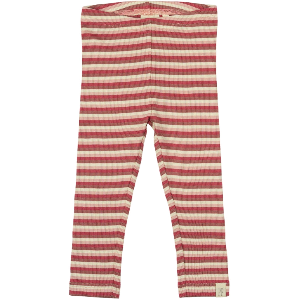 PETIT PIAO Legging Modal Multi Striped Leggings Light Berry Multi Stripe