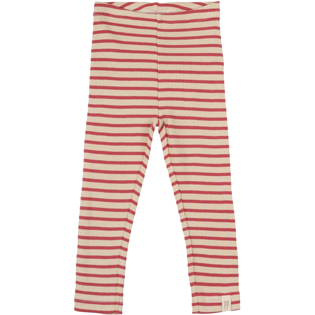 PETIT PIAO Legging Modal Striped Leggings Light Berry/Dark Off White
