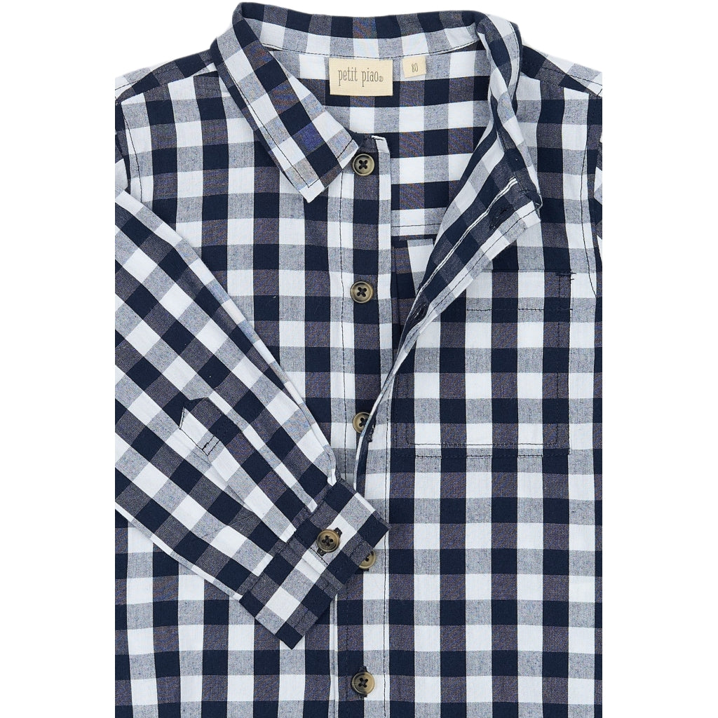 PETIT PIAO PPDaven Shirt L/S Shirts & Blouses BLUE CHECK