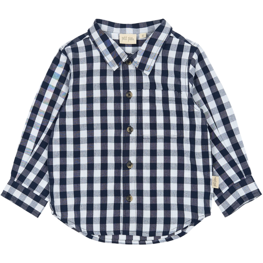 PETIT PIAO PPDaven Shirt L/S Shirts & Blouses BLUE CHECK