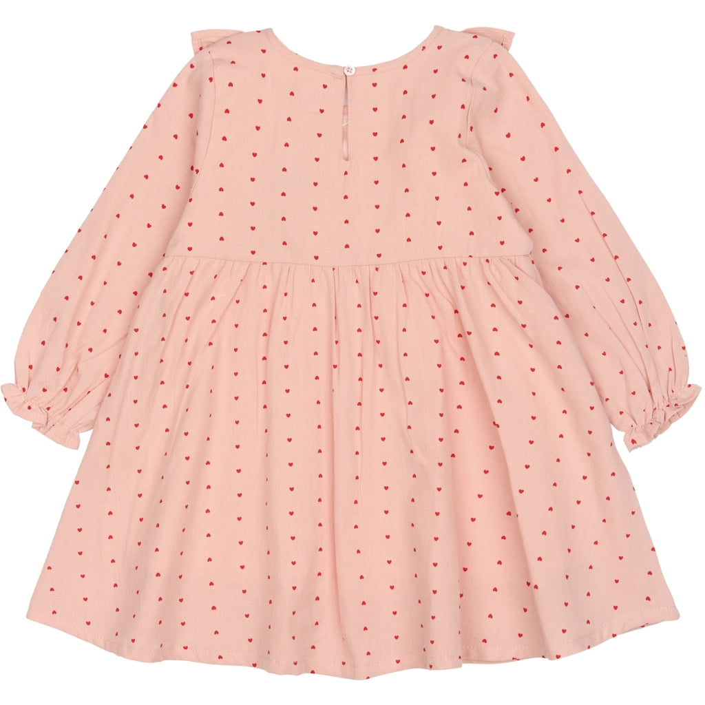 PETIT PIAO PPDeva Dress LS Dress Pink heart