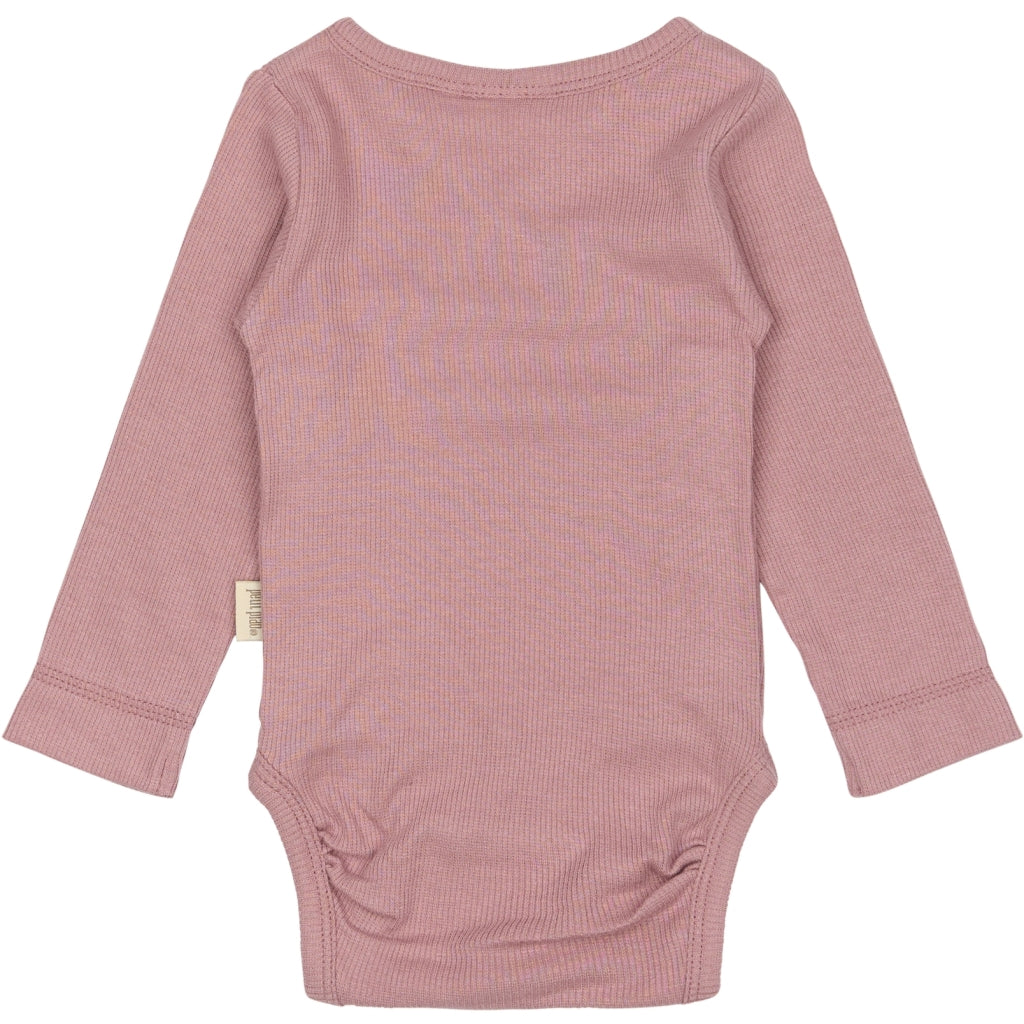 PETIT PIAO PPDi Body L/S fold over NB Bodystockings Nostalgic Rose