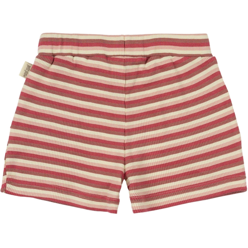 PETIT PIAO Shorts Modal Multi Striped Shorts Light Berry Multi Stripe