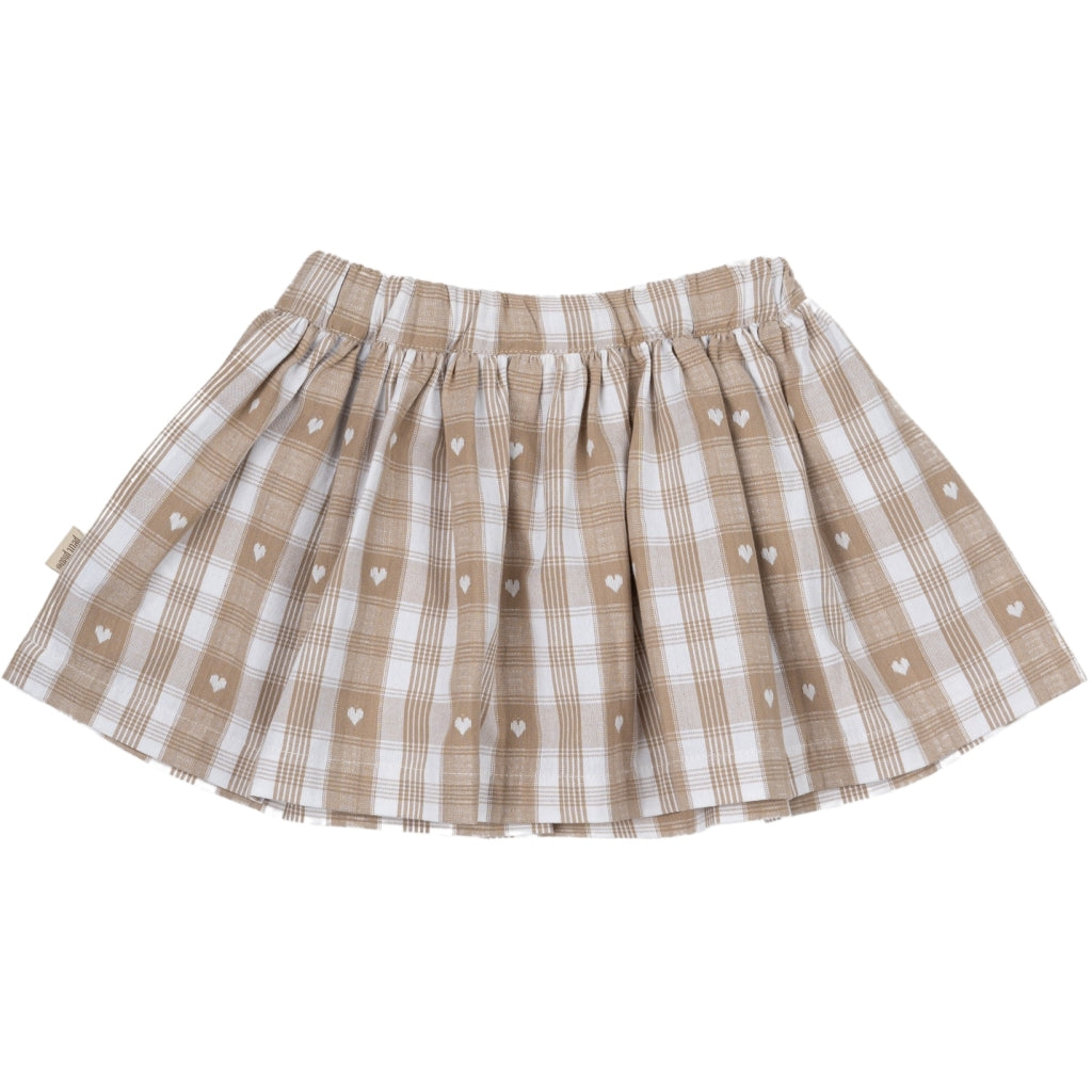 PETIT PIAO Skirt Pocket Woven Skirts Off white heart