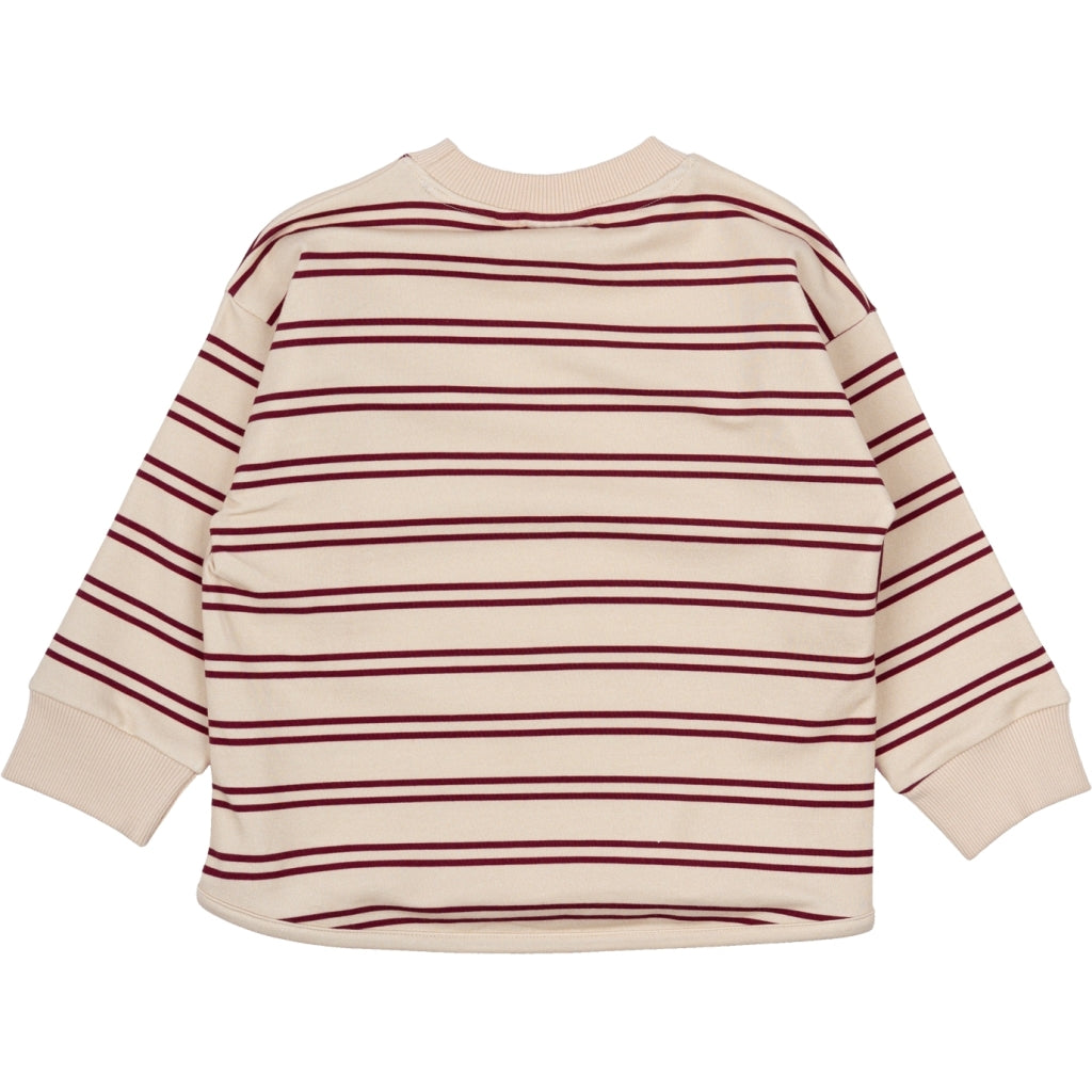 PETIT PIAO Sweat Curved Edge Shirts Off white / dark red