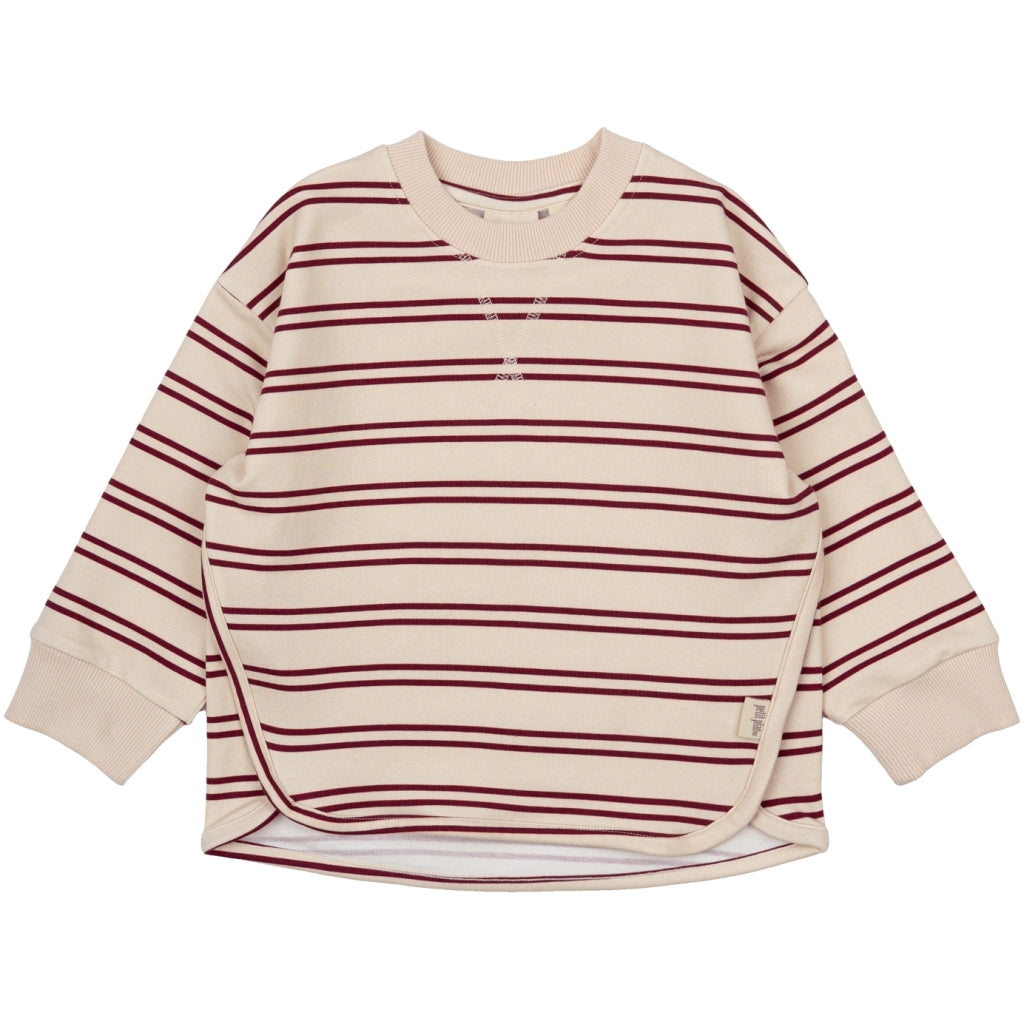 PETIT PIAO Sweat Curved Edge Shirts Off white / dark red