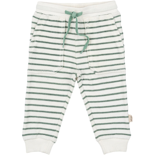 PETIT PIAO Sweat Pants Pocket Pants Off white/green