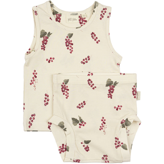 PETIT PIAO Underwear Set Printed Underwear Berry
